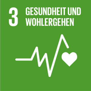 Symbol: SDG Ziel 3- Gesundheit und Wohlergehen