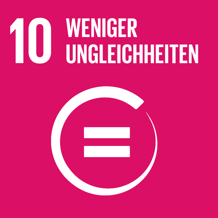 Symbol: SDG Ziel 10- Weniger Ungleichheiten